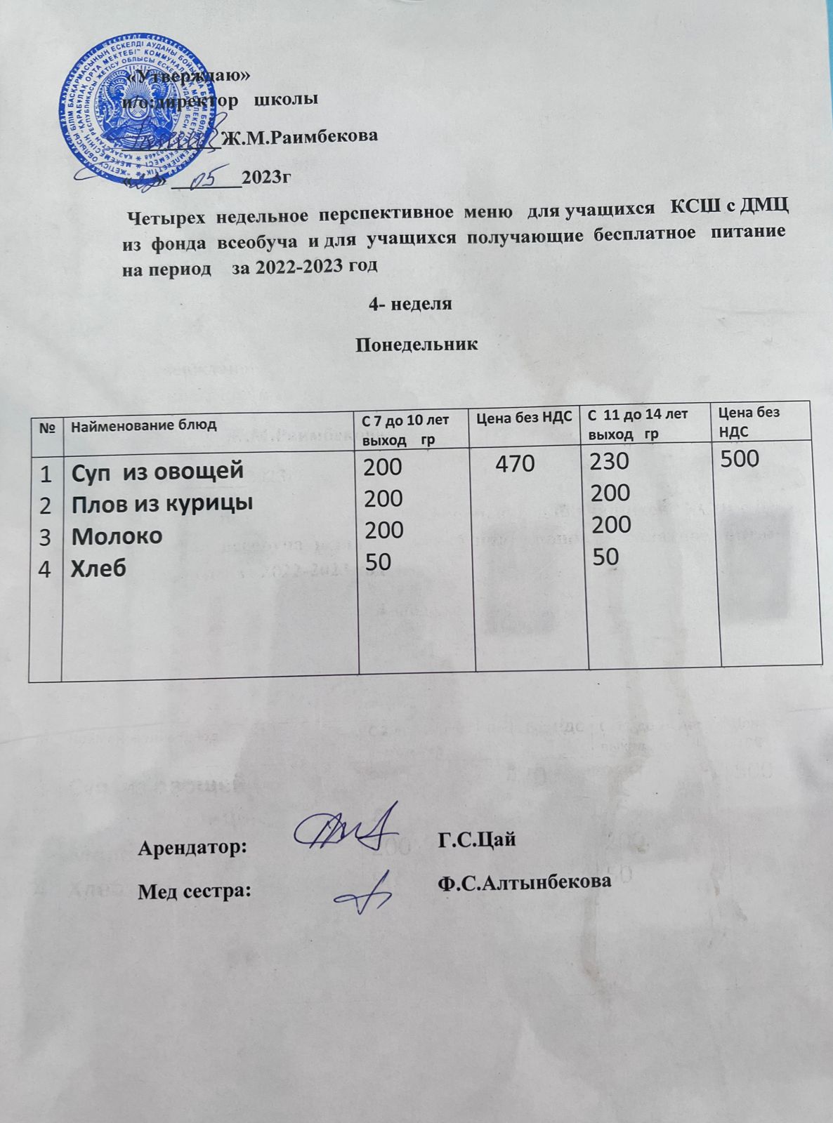 Ас мәзірі (22.05.2023)