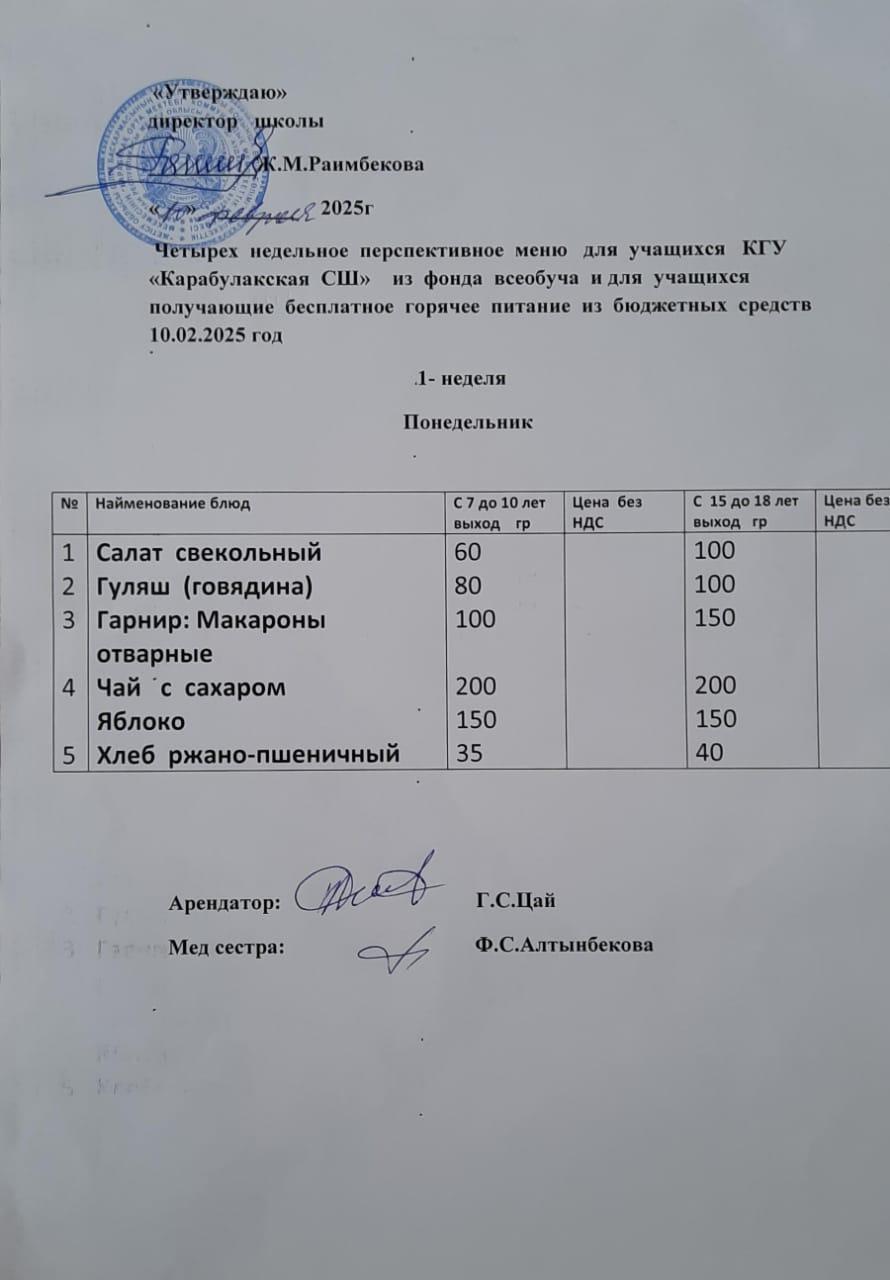 Ас мәзірі