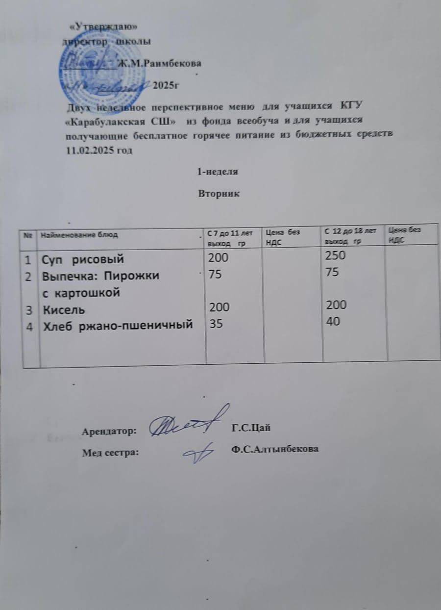 Ас мәзірі