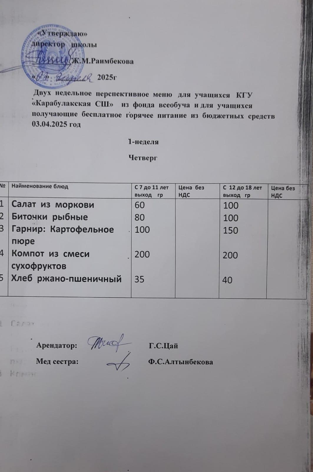 Ас мәзірі