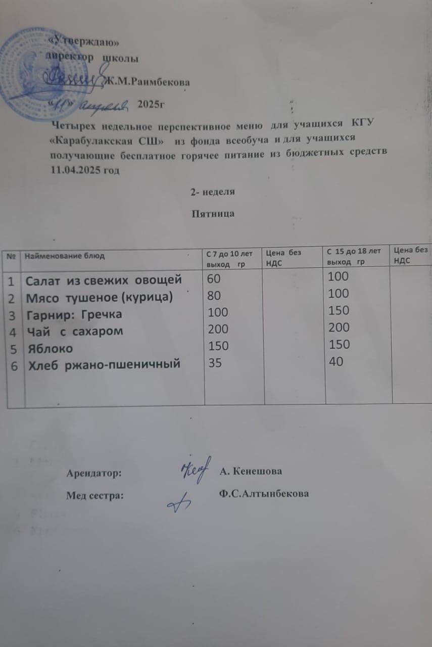 Ас мәзірі