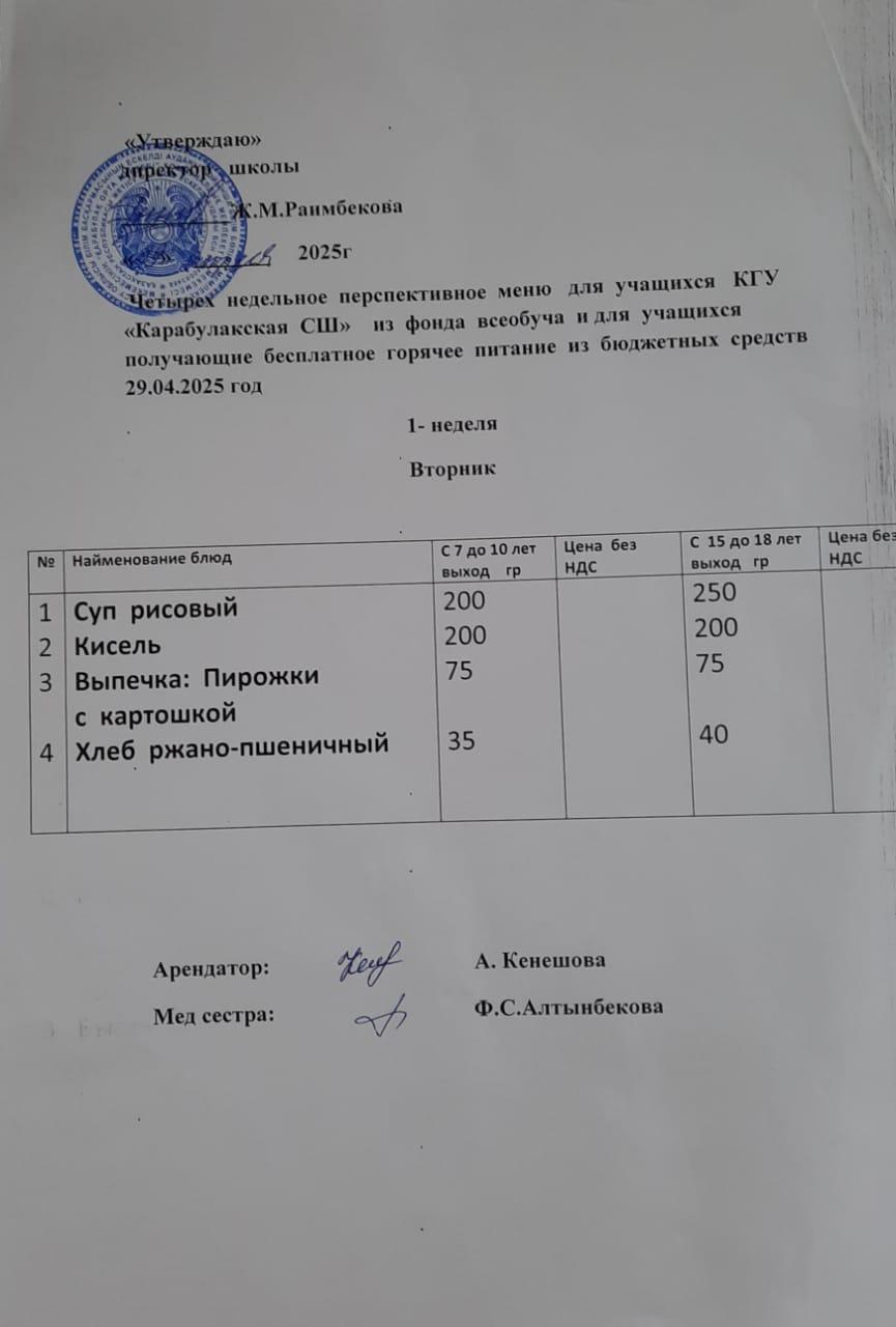 Ас мәзірі