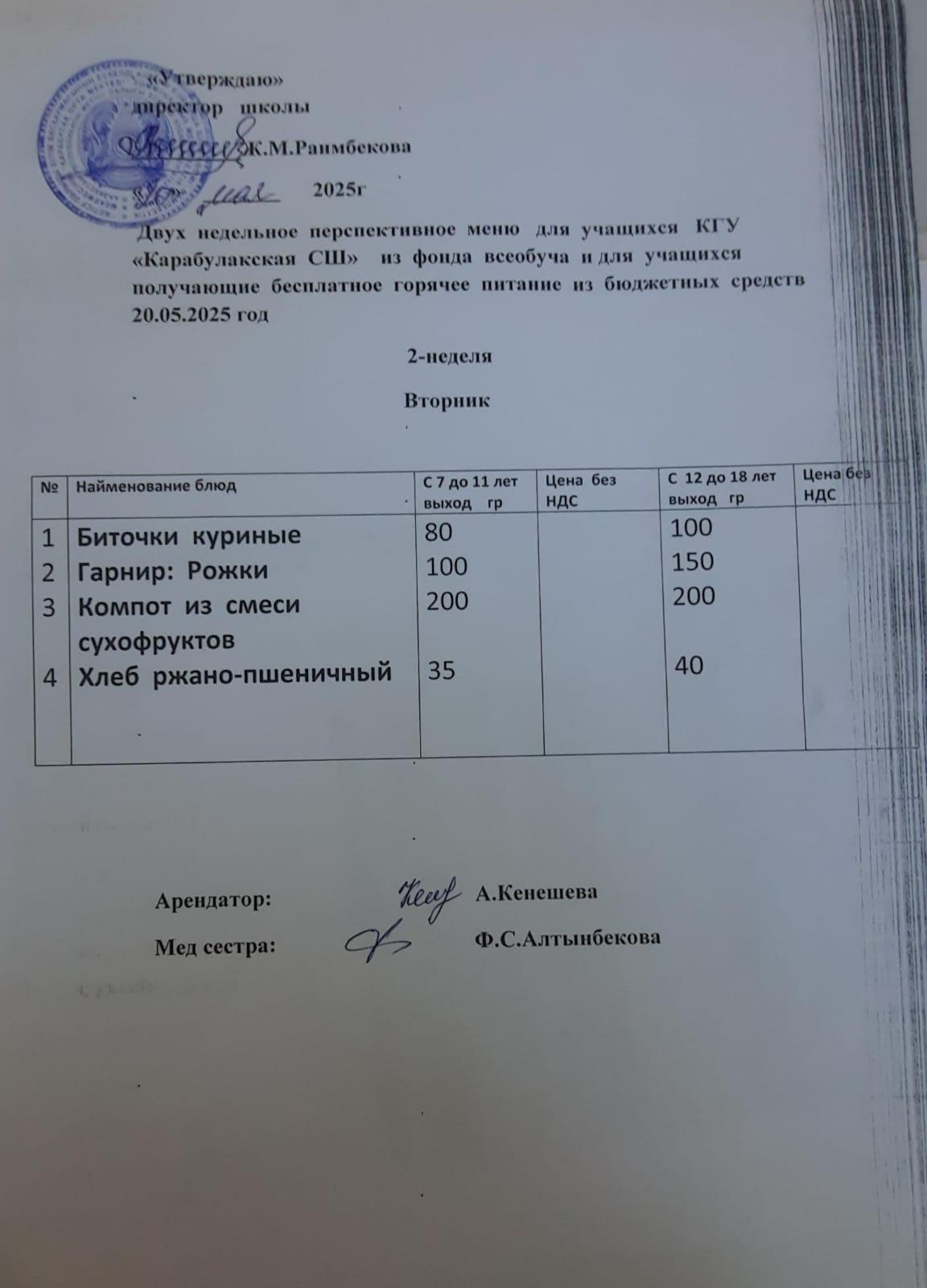 Ас мәзірі