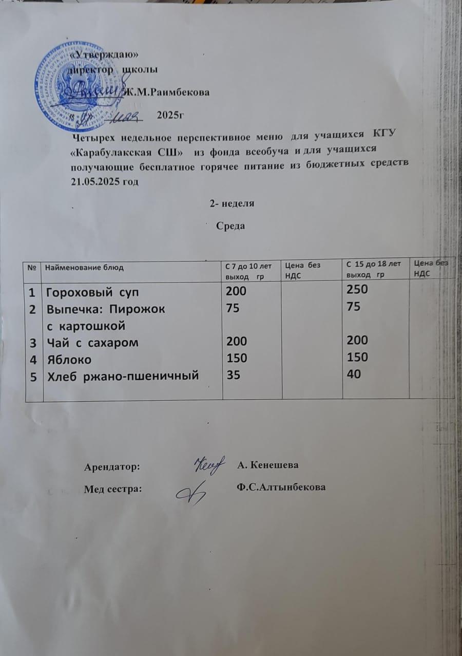 Ас мәзірі