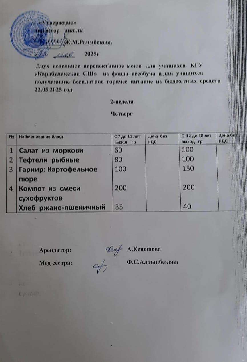 Ас мәзірі